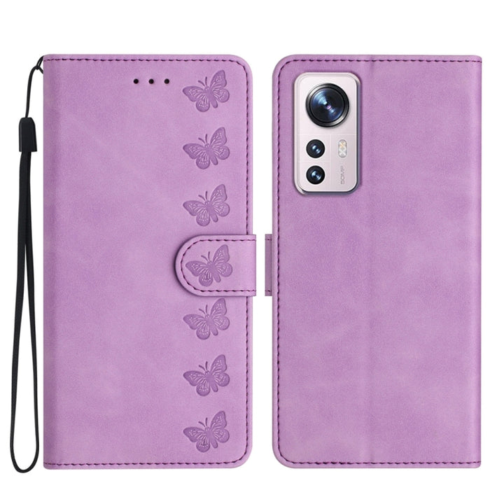 Estuche para teléfono de cuero con relieve de siete mariposas, For Xiaomi Redmi 13C 4G, For Xiaomi 13T, For Xiaomi Mi 11 Lite, For Xiaomi Redmi Note 12 Pro 5G Global, For Xiaomi Redmi Note 12 5G Global, For Xiaomi 13 Pro, For Xiaomi 13                 ...