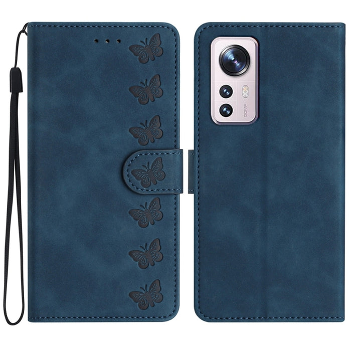 Estuche para teléfono de cuero con relieve de siete mariposas, For Xiaomi Redmi 13C 4G, For Xiaomi 13T, For Xiaomi Mi 11 Lite, For Xiaomi Redmi Note 12 Pro 5G Global, For Xiaomi Redmi Note 12 5G Global, For Xiaomi 13 Pro, For Xiaomi 13                 ...