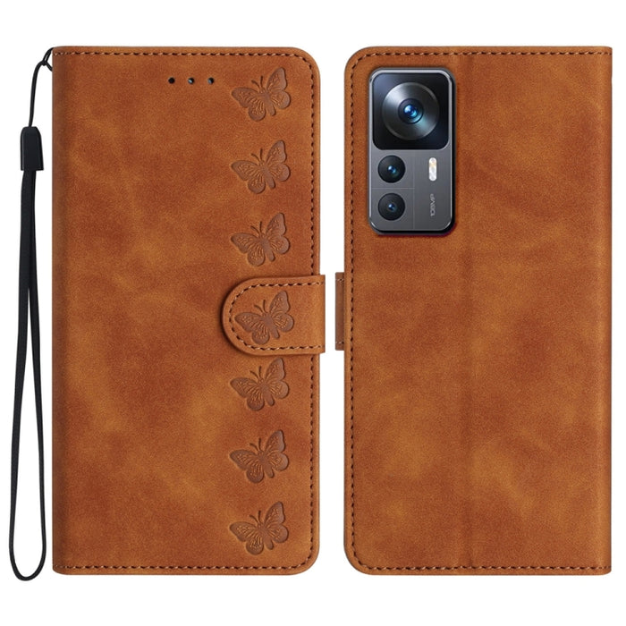 Estuche para teléfono de cuero con relieve de siete mariposas, For Xiaomi Redmi 13C 4G, For Xiaomi 13T, For Xiaomi Mi 11 Lite, For Xiaomi Redmi Note 12 Pro 5G Global, For Xiaomi Redmi Note 12 5G Global, For Xiaomi 13 Pro, For Xiaomi 13                 ...