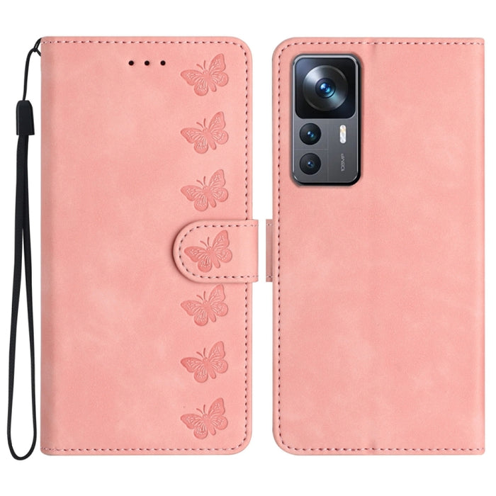 Estuche para teléfono de cuero con relieve de siete mariposas, For Xiaomi Redmi 13C 4G, For Xiaomi 13T, For Xiaomi Mi 11 Lite, For Xiaomi Redmi Note 12 Pro 5G Global, For Xiaomi Redmi Note 12 5G Global, For Xiaomi 13 Pro, For Xiaomi 13                 ...
