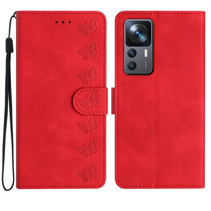Estuche para teléfono de cuero con relieve de siete mariposas, For Xiaomi Redmi 13C 4G, For Xiaomi 13T, For Xiaomi Mi 11 Lite, For Xiaomi Redmi Note 12 Pro 5G Global, For Xiaomi Redmi Note 12 5G Global, For Xiaomi 13 Pro, For Xiaomi 13                 ...