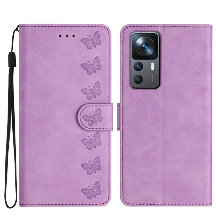 Estuche para teléfono de cuero con relieve de siete mariposas, For Xiaomi Redmi 13C 4G, For Xiaomi 13T, For Xiaomi Mi 11 Lite, For Xiaomi Redmi Note 12 Pro 5G Global, For Xiaomi Redmi Note 12 5G Global, For Xiaomi 13 Pro, For Xiaomi 13                 ...