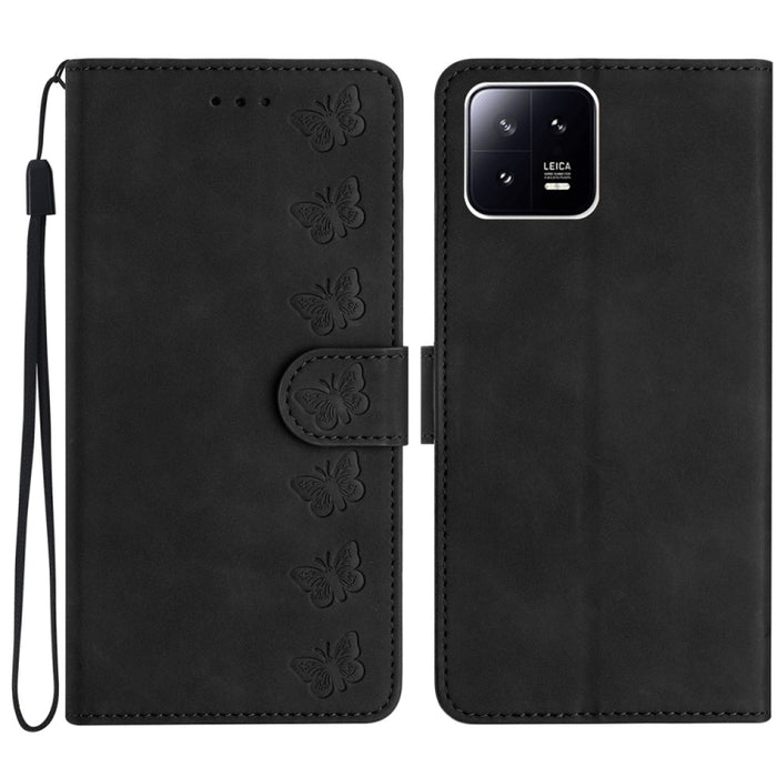 Estuche para teléfono de cuero con relieve de siete mariposas, For Xiaomi Redmi 13C 4G, For Xiaomi 13T, For Xiaomi Mi 11 Lite, For Xiaomi Redmi Note 12 Pro 5G Global, For Xiaomi Redmi Note 12 5G Global, For Xiaomi 13 Pro, For Xiaomi 13                 ...