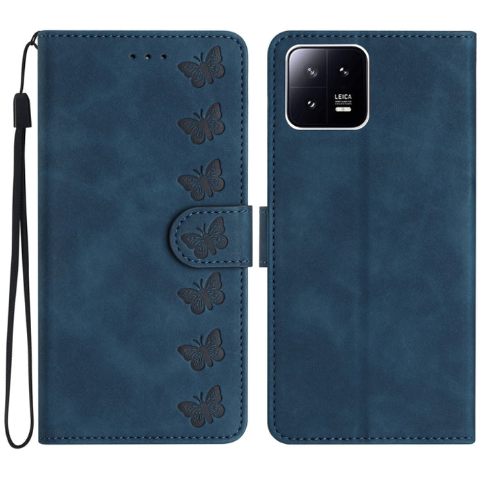 Estuche para teléfono de cuero con relieve de siete mariposas, For Xiaomi Redmi 13C 4G, For Xiaomi 13T, For Xiaomi Mi 11 Lite, For Xiaomi Redmi Note 12 Pro 5G Global, For Xiaomi Redmi Note 12 5G Global, For Xiaomi 13 Pro, For Xiaomi 13                 ...