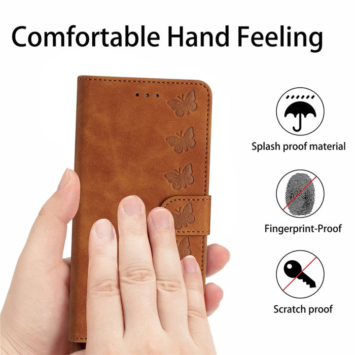Estuche para teléfono de cuero con relieve de siete mariposas, For Xiaomi 11T / 11T Pro, For Xiaomi Redmi 10, For Xiaomi Mi 11 Ultra, For Xiaomi Mi 11 Pro, For Xiaomi Redmi Note 10 5G, For Xiaomi Redmi 9A, For Xiaomi Redmi 9, For Xiaomi Redmi 9C       ...