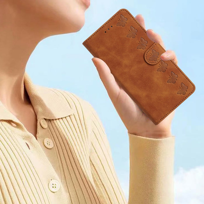 Estuche para teléfono de cuero con relieve de siete mariposas, For Xiaomi 11T / 11T Pro, For Xiaomi Redmi 10, For Xiaomi Mi 11 Ultra, For Xiaomi Mi 11 Pro, For Xiaomi Redmi Note 10 5G, For Xiaomi Redmi 9A, For Xiaomi Redmi 9, For Xiaomi Redmi 9C       ...