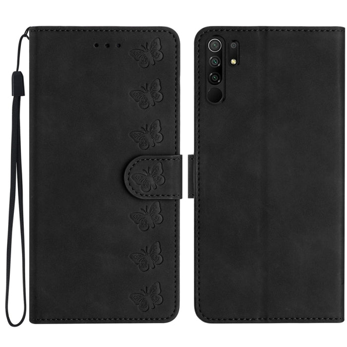 Estuche para teléfono de cuero con relieve de siete mariposas, For Xiaomi 11T / 11T Pro, For Xiaomi Redmi 10, For Xiaomi Mi 11 Ultra, For Xiaomi Mi 11 Pro, For Xiaomi Redmi Note 10 5G, For Xiaomi Redmi 9A, For Xiaomi Redmi 9, For Xiaomi Redmi 9C       ...