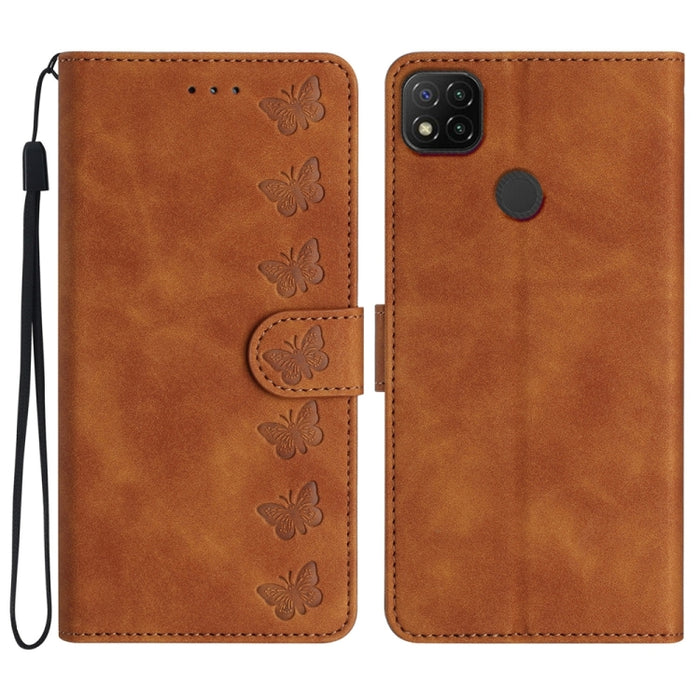 Estuche para teléfono de cuero con relieve de siete mariposas, For Xiaomi Redmi 13C 4G, For Xiaomi 13T, For Xiaomi Mi 11 Lite, For Xiaomi Redmi Note 12 Pro 5G Global, For Xiaomi Redmi Note 12 5G Global, For Xiaomi 13 Pro, For Xiaomi 13                 ...