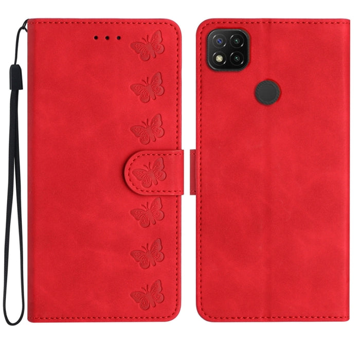 Estuche para teléfono de cuero con relieve de siete mariposas, For Xiaomi Redmi 13C 4G, For Xiaomi 13T, For Xiaomi Mi 11 Lite, For Xiaomi Redmi Note 12 Pro 5G Global, For Xiaomi Redmi Note 12 5G Global, For Xiaomi 13 Pro, For Xiaomi 13                 ...