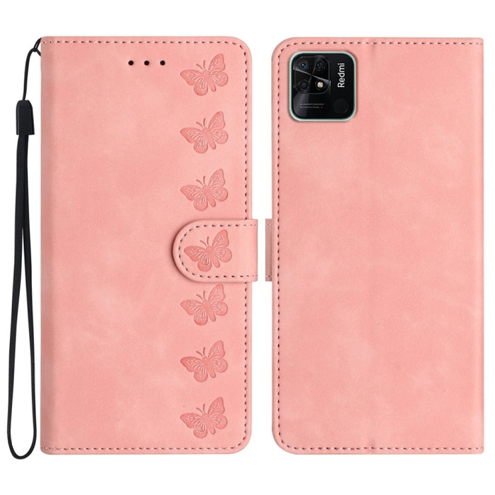 Estuche para teléfono de cuero con relieve de siete mariposas, For Xiaomi Redmi 13C 4G, For Xiaomi 13T, For Xiaomi Mi 11 Lite, For Xiaomi Redmi Note 12 Pro 5G Global, For Xiaomi Redmi Note 12 5G Global, For Xiaomi 13 Pro, For Xiaomi 13                 ...