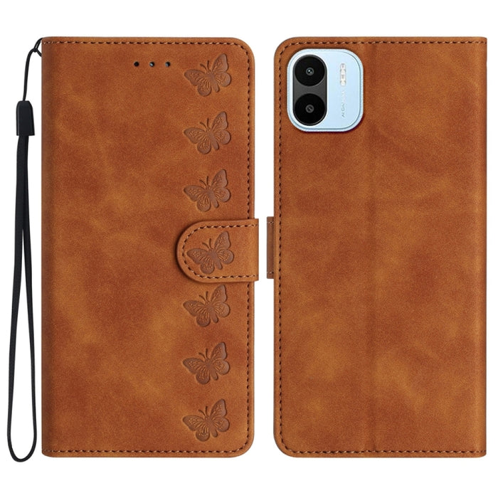 Estuche para teléfono de cuero con relieve de siete mariposas, For Xiaomi Redmi 13C 4G, For Xiaomi 13T, For Xiaomi Mi 11 Lite, For Xiaomi Redmi Note 12 Pro 5G Global, For Xiaomi Redmi Note 12 5G Global, For Xiaomi 13 Pro, For Xiaomi 13                 ...