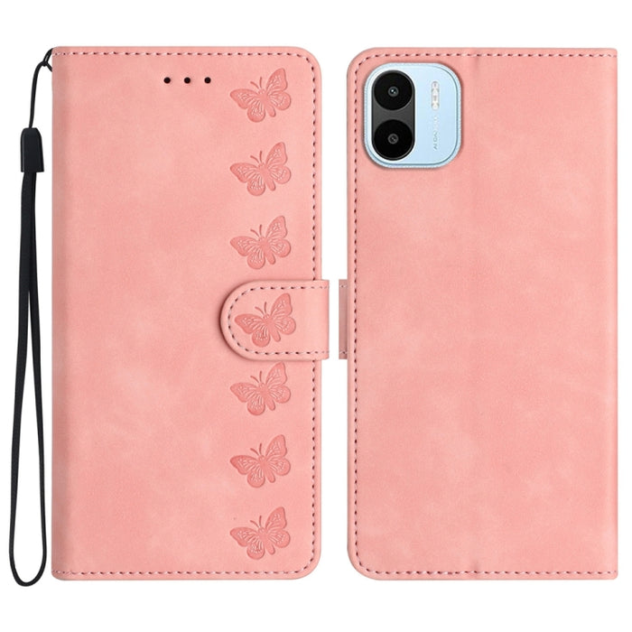 Estuche para teléfono de cuero con relieve de siete mariposas, For Xiaomi Redmi 13C 4G, For Xiaomi 13T, For Xiaomi Mi 11 Lite, For Xiaomi Redmi Note 12 Pro 5G Global, For Xiaomi Redmi Note 12 5G Global, For Xiaomi 13 Pro, For Xiaomi 13                 ...