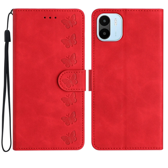 Estuche para teléfono de cuero con relieve de siete mariposas, For Xiaomi Redmi 13C 4G, For Xiaomi 13T, For Xiaomi Mi 11 Lite, For Xiaomi Redmi Note 12 Pro 5G Global, For Xiaomi Redmi Note 12 5G Global, For Xiaomi 13 Pro, For Xiaomi 13                 ...