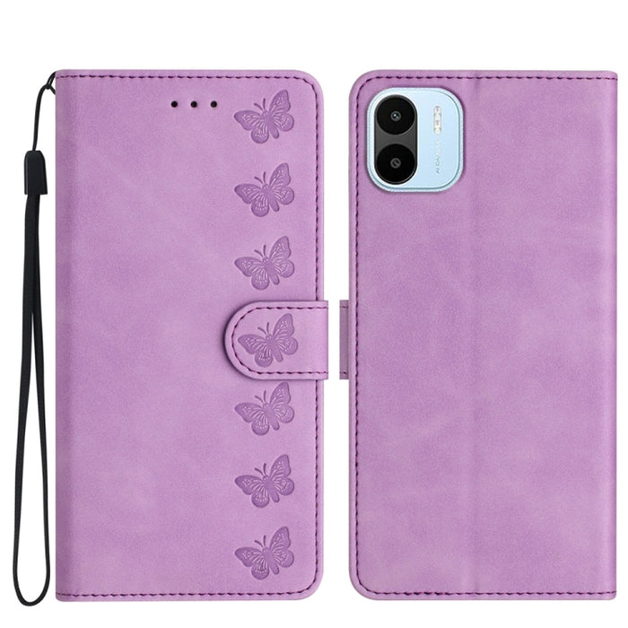 Estuche para teléfono de cuero con relieve de siete mariposas, For Xiaomi Redmi 13C 4G, For Xiaomi 13T, For Xiaomi Mi 11 Lite, For Xiaomi Redmi Note 12 Pro 5G Global, For Xiaomi Redmi Note 12 5G Global, For Xiaomi 13 Pro, For Xiaomi 13                 ...