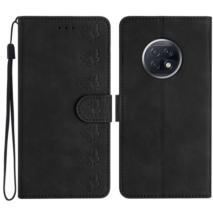 Estuche para teléfono de cuero con relieve de siete mariposas, For Xiaomi 11T / 11T Pro, For Xiaomi Redmi 10, For Xiaomi Mi 11 Ultra, For Xiaomi Mi 11 Pro, For Xiaomi Redmi Note 10 5G, For Xiaomi Redmi 9A, For Xiaomi Redmi 9, For Xiaomi Redmi 9C       ...