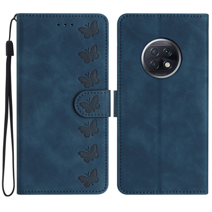 Estuche para teléfono de cuero con relieve de siete mariposas, For Xiaomi 11T / 11T Pro, For Xiaomi Redmi 10, For Xiaomi Mi 11 Ultra, For Xiaomi Mi 11 Pro, For Xiaomi Redmi Note 10 5G, For Xiaomi Redmi 9A, For Xiaomi Redmi 9, For Xiaomi Redmi 9C       ...