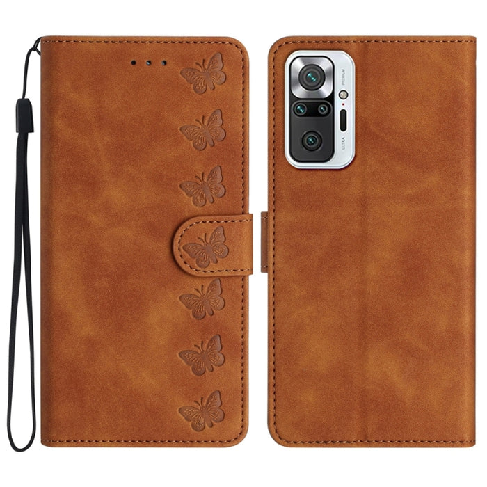 Estuche para teléfono de cuero con relieve de siete mariposas, For Xiaomi 11T / 11T Pro, For Xiaomi Redmi 10, For Xiaomi Mi 11 Ultra, For Xiaomi Mi 11 Pro, For Xiaomi Redmi Note 10 5G, For Xiaomi Redmi 9A, For Xiaomi Redmi 9, For Xiaomi Redmi 9C       ...