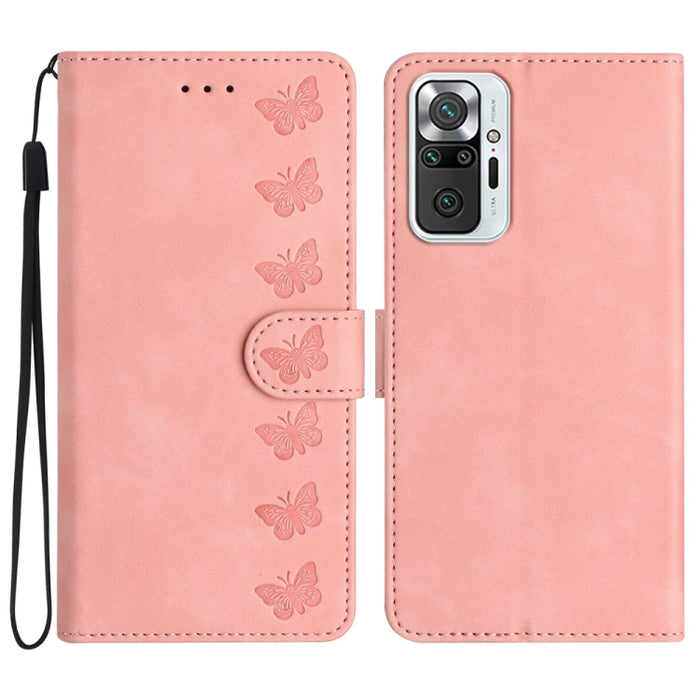 Estuche para teléfono de cuero con relieve de siete mariposas, For Xiaomi 11T / 11T Pro, For Xiaomi Redmi 10, For Xiaomi Mi 11 Ultra, For Xiaomi Mi 11 Pro, For Xiaomi Redmi Note 10 5G, For Xiaomi Redmi 9A, For Xiaomi Redmi 9, For Xiaomi Redmi 9C       ...