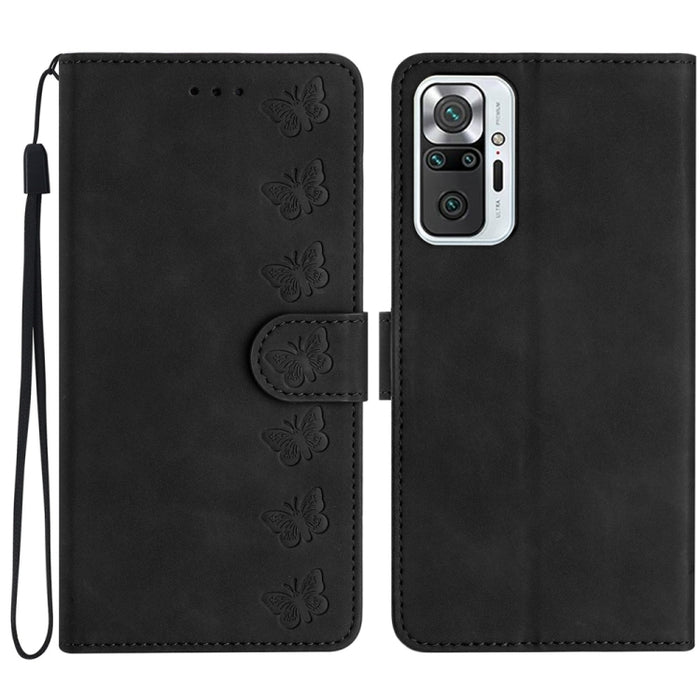 Estuche para teléfono de cuero con relieve de siete mariposas, For Xiaomi 11T / 11T Pro, For Xiaomi Redmi 10, For Xiaomi Mi 11 Ultra, For Xiaomi Mi 11 Pro, For Xiaomi Redmi Note 10 5G, For Xiaomi Redmi 9A, For Xiaomi Redmi 9, For Xiaomi Redmi 9C       ...