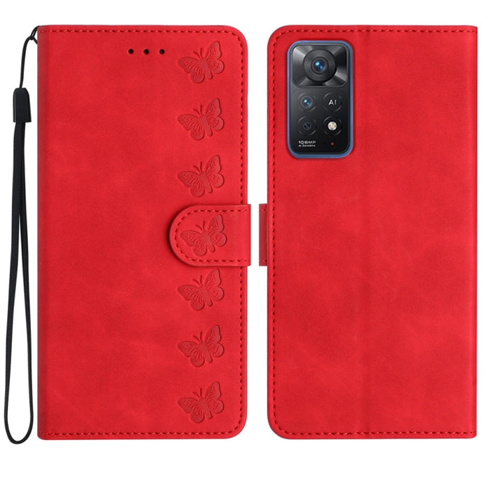 Estuche para teléfono de cuero con relieve de siete mariposas, For Xiaomi Redmi 13C 4G, For Xiaomi 13T, For Xiaomi Mi 11 Lite, For Xiaomi Redmi Note 12 Pro 5G Global, For Xiaomi Redmi Note 12 5G Global, For Xiaomi 13 Pro, For Xiaomi 13                 ...