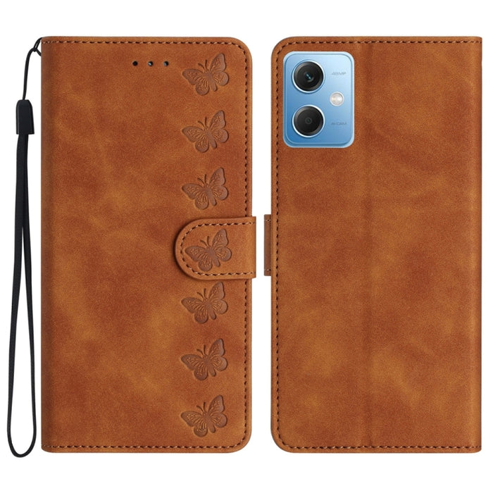 Estuche para teléfono de cuero con relieve de siete mariposas, For Xiaomi Redmi 13C 4G, For Xiaomi 13T, For Xiaomi Mi 11 Lite, For Xiaomi Redmi Note 12 Pro 5G Global, For Xiaomi Redmi Note 12 5G Global, For Xiaomi 13 Pro, For Xiaomi 13                 ...