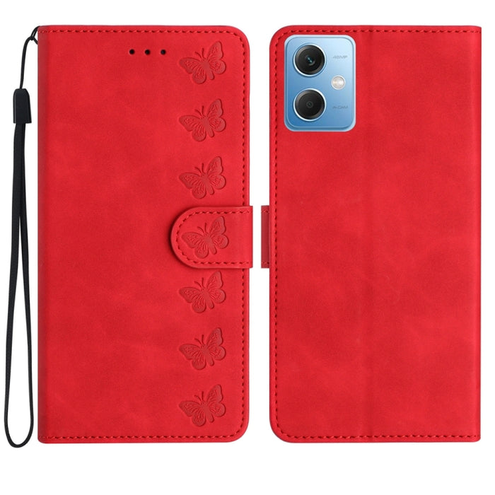 Estuche para teléfono de cuero con relieve de siete mariposas, For Xiaomi Redmi 13C 4G, For Xiaomi 13T, For Xiaomi Mi 11 Lite, For Xiaomi Redmi Note 12 Pro 5G Global, For Xiaomi Redmi Note 12 5G Global, For Xiaomi 13 Pro, For Xiaomi 13                 ...