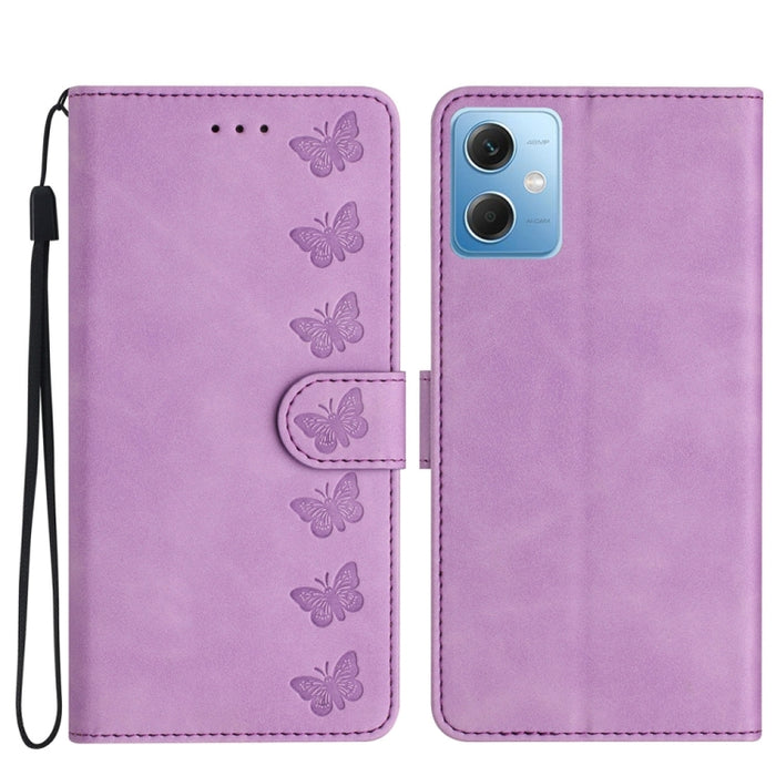 Estuche para teléfono de cuero con relieve de siete mariposas, For Xiaomi Redmi 13C 4G, For Xiaomi 13T, For Xiaomi Mi 11 Lite, For Xiaomi Redmi Note 12 Pro 5G Global, For Xiaomi Redmi Note 12 5G Global, For Xiaomi 13 Pro, For Xiaomi 13                 ...