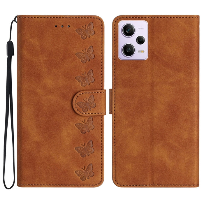 Estuche para teléfono de cuero con relieve de siete mariposas, For Xiaomi Redmi 13C 4G, For Xiaomi 13T, For Xiaomi Mi 11 Lite, For Xiaomi Redmi Note 12 Pro 5G Global, For Xiaomi Redmi Note 12 5G Global, For Xiaomi 13 Pro, For Xiaomi 13                 ...