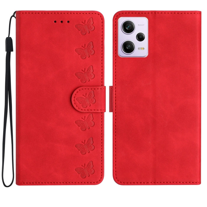 Estuche para teléfono de cuero con relieve de siete mariposas, For Xiaomi Redmi 13C 4G, For Xiaomi 13T, For Xiaomi Mi 11 Lite, For Xiaomi Redmi Note 12 Pro 5G Global, For Xiaomi Redmi Note 12 5G Global, For Xiaomi 13 Pro, For Xiaomi 13                 ...