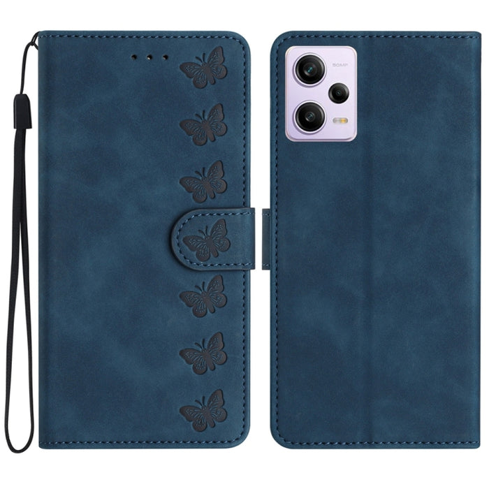 Estuche para teléfono de cuero con relieve de siete mariposas, For Xiaomi Redmi 13C 4G, For Xiaomi 13T, For Xiaomi Mi 11 Lite, For Xiaomi Redmi Note 12 Pro 5G Global, For Xiaomi Redmi Note 12 5G Global, For Xiaomi 13 Pro, For Xiaomi 13                 ...