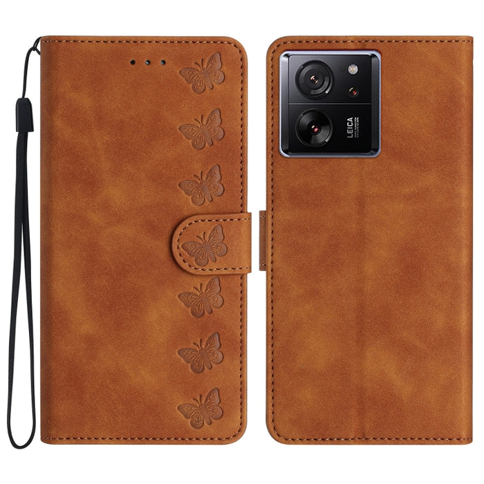 Estuche para teléfono de cuero con relieve de siete mariposas, For Xiaomi Redmi 13C 4G, For Xiaomi 13T, For Xiaomi Mi 11 Lite, For Xiaomi Redmi Note 12 Pro 5G Global, For Xiaomi Redmi Note 12 5G Global, For Xiaomi 13 Pro, For Xiaomi 13                 ...