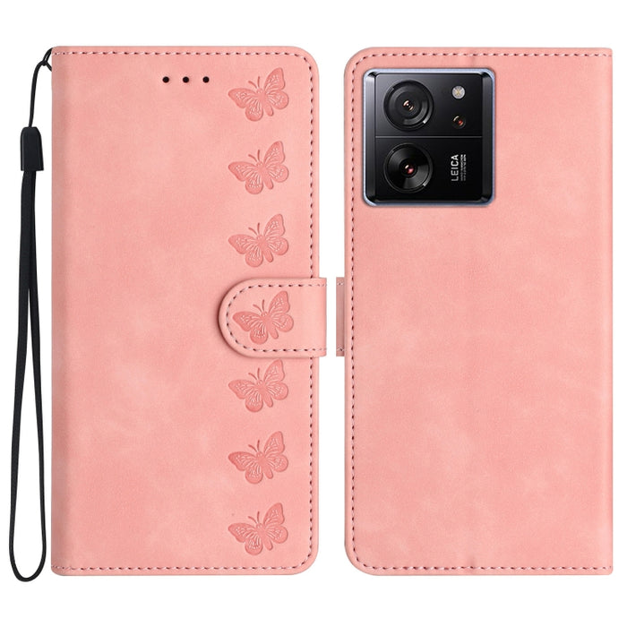 Estuche para teléfono de cuero con relieve de siete mariposas, For Xiaomi Redmi 13C 4G, For Xiaomi 13T, For Xiaomi Mi 11 Lite, For Xiaomi Redmi Note 12 Pro 5G Global, For Xiaomi Redmi Note 12 5G Global, For Xiaomi 13 Pro, For Xiaomi 13                 ...