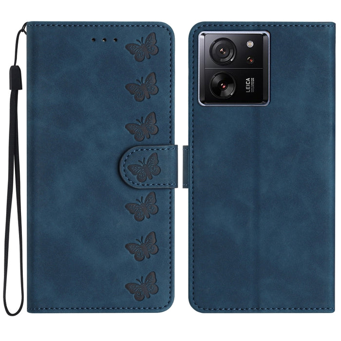 Estuche para teléfono de cuero con relieve de siete mariposas, For Xiaomi Redmi 13C 4G, For Xiaomi 13T, For Xiaomi Mi 11 Lite, For Xiaomi Redmi Note 12 Pro 5G Global, For Xiaomi Redmi Note 12 5G Global, For Xiaomi 13 Pro, For Xiaomi 13                 ...