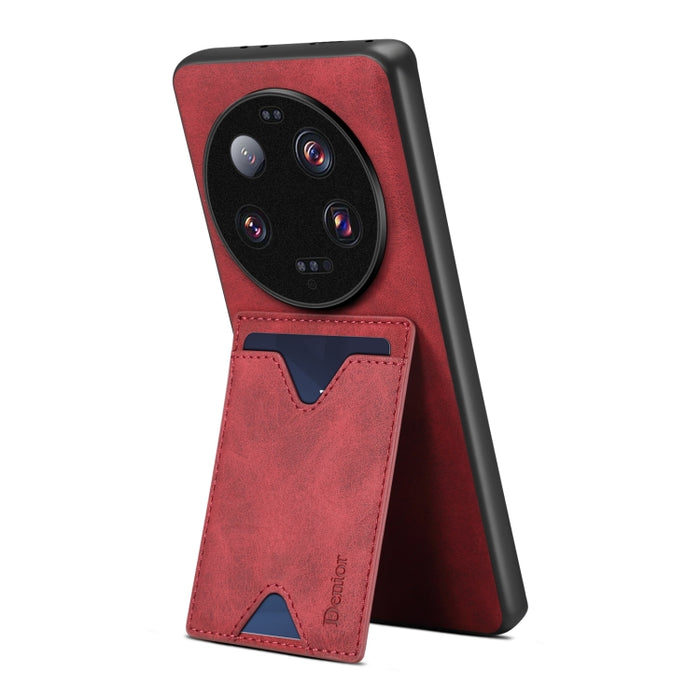 Denior PU Contraportada Ranura para tarjeta Funda para teléfono, For Xiaomi 13 Ultra
