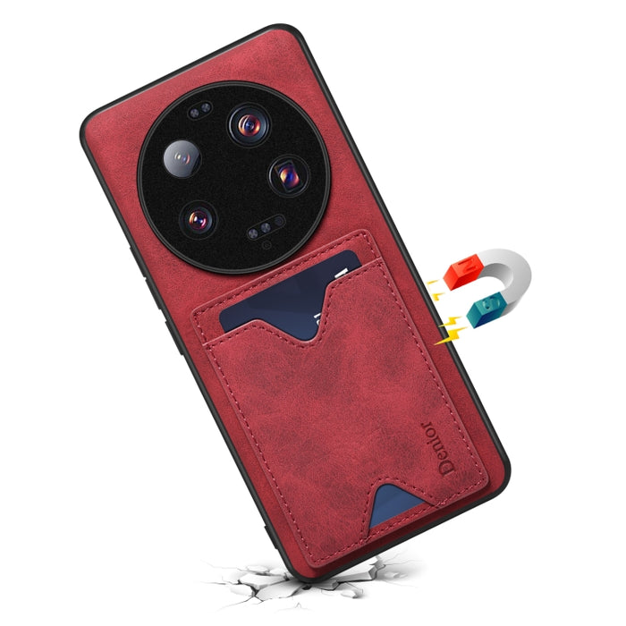 Denior PU Contraportada Ranura para tarjeta Funda para teléfono, For Xiaomi 13 Ultra