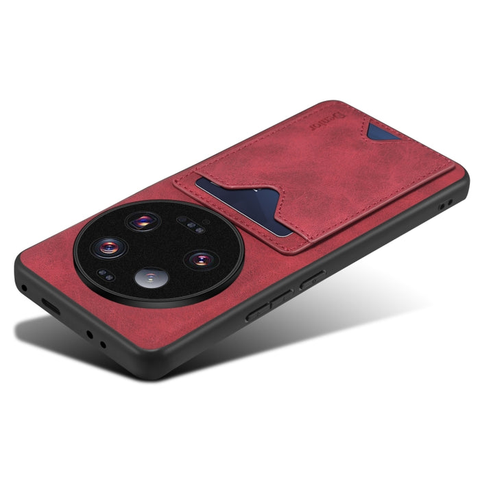 Denior PU Contraportada Ranura para tarjeta Funda para teléfono, For Xiaomi 13 Ultra