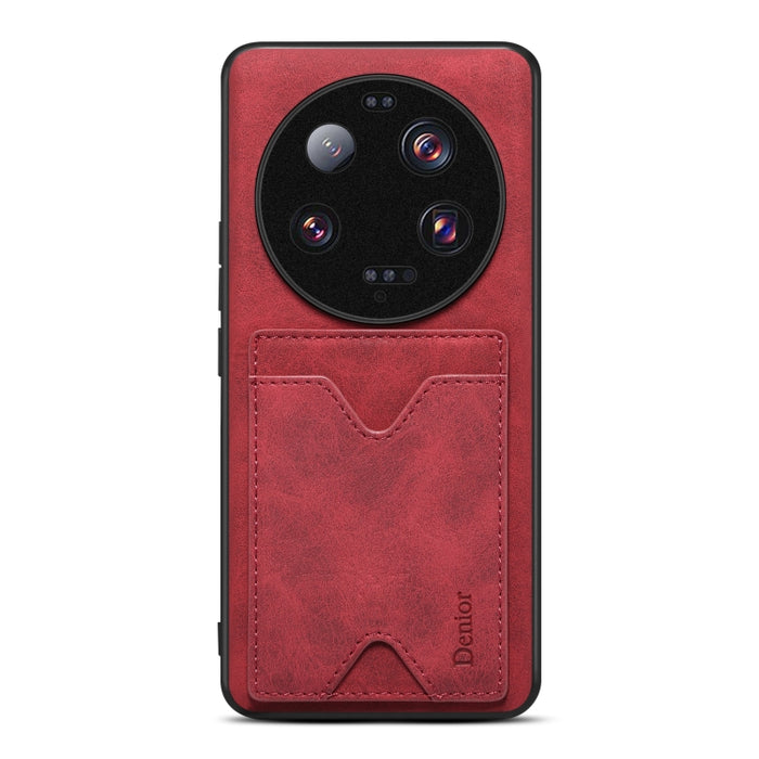 Denior PU Contraportada Ranura para tarjeta Funda para teléfono, For Xiaomi 13 Ultra