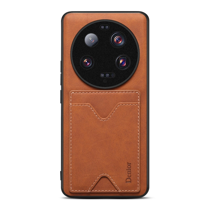 Denior PU Contraportada Ranura para tarjeta Funda para teléfono, For Xiaomi 13 Ultra