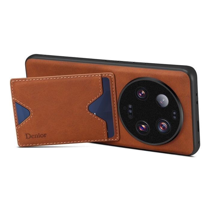 Denior PU Contraportada Ranura para tarjeta Funda para teléfono, For Xiaomi 13 Ultra