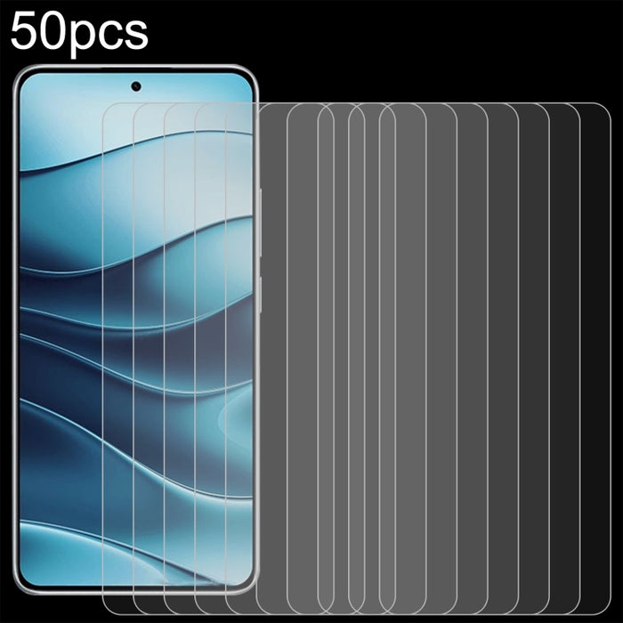 50pcs 0.26mm 9H 2.5D Película de vidrio templado, For Xiaomi 17 Ultra, For Redmi Note 15 4G Global 164mm, For Redmi Note 15 Pro 4G Global 163.2mm, For Xiaomi Poco F8 Pro, For Redmi K90 Pro Max / Champion Edition, For Redmi K90, For Xiaomi 17 Pro Max   ...
