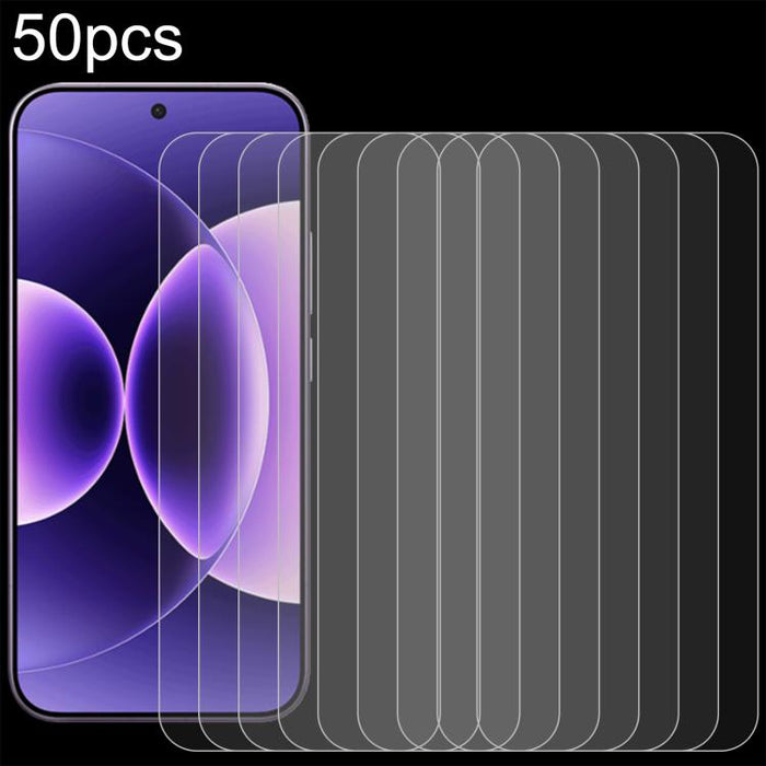 50pcs 0.26mm 9H 2.5D Película de vidrio templado, For Xiaomi 17 Ultra, For Redmi Note 15 4G Global 164mm, For Redmi Note 15 Pro 4G Global 163.2mm, For Xiaomi Poco F8 Pro, For Redmi K90 Pro Max / Champion Edition, For Redmi K90, For Xiaomi 17 Pro Max   ...