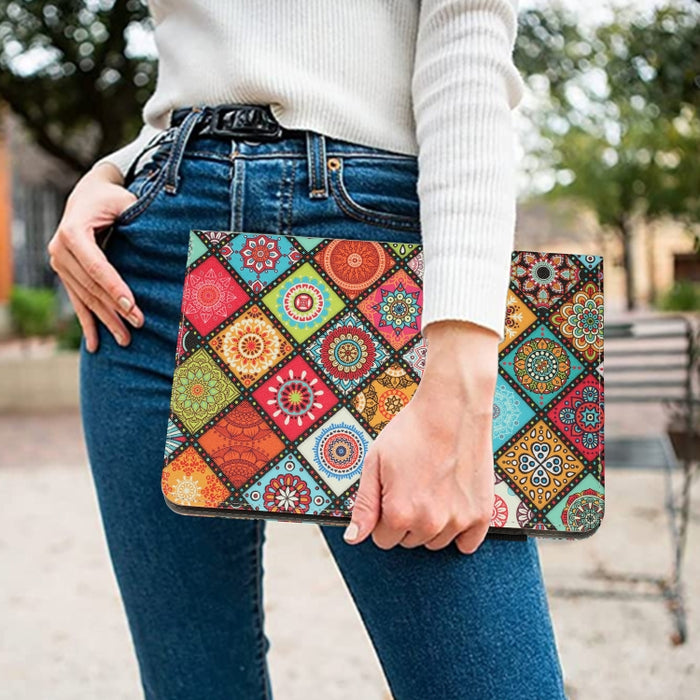 Funda para tableta inteligente de cuero pintado