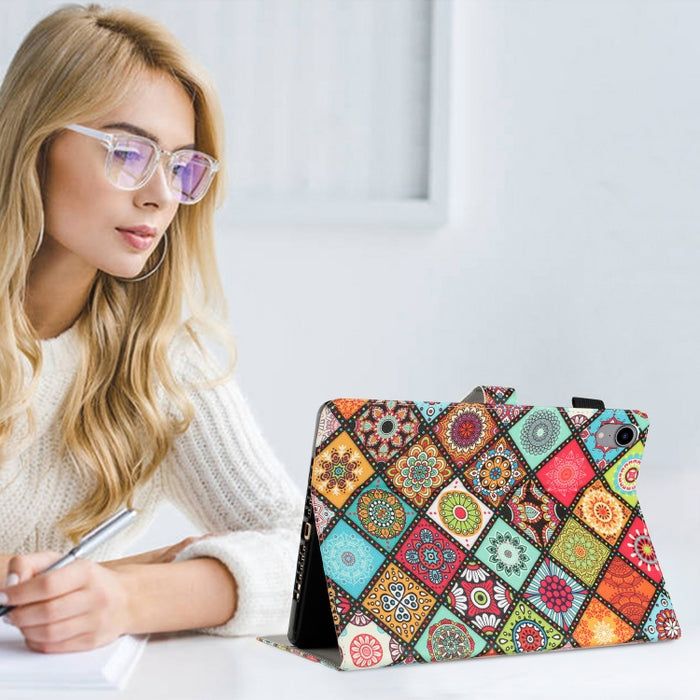 Funda para tableta inteligente de cuero pintado