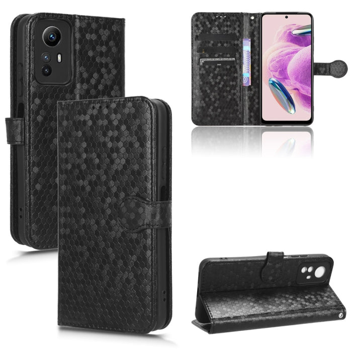 Estuche para teléfono de cuero con textura de punto de panal, For Xiaomi Poco F6 /Redmi Turbo 3, For Xiaomi Civi 4 Pro, For Xiaomi Poco M6 Pro 4G, For Xiaomi Redmi A3, For Xiaomi Redmi Note 13 Pro 4G Global, For Xiaomi Redmi Note 13 4G                 ...