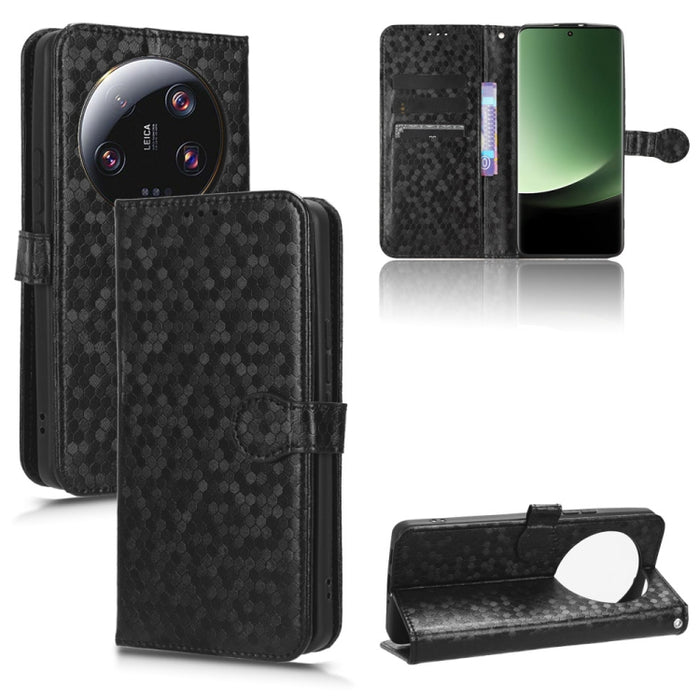 Estuche para teléfono de cuero con textura de punto de panal, For Xiaomi Poco F6 /Redmi Turbo 3, For Xiaomi Civi 4 Pro, For Xiaomi Poco M6 Pro 4G, For Xiaomi Redmi A3, For Xiaomi Redmi Note 13 Pro 4G Global, For Xiaomi Redmi Note 13 4G                 ...