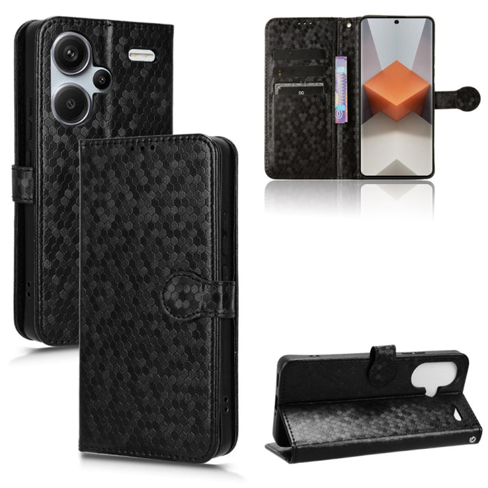Estuche para teléfono de cuero con textura de punto de panal, For Xiaomi Poco F6 /Redmi Turbo 3, For Xiaomi Civi 4 Pro, For Xiaomi Poco M6 Pro 4G, For Xiaomi Redmi A3, For Xiaomi Redmi Note 13 Pro 4G Global, For Xiaomi Redmi Note 13 4G                 ...