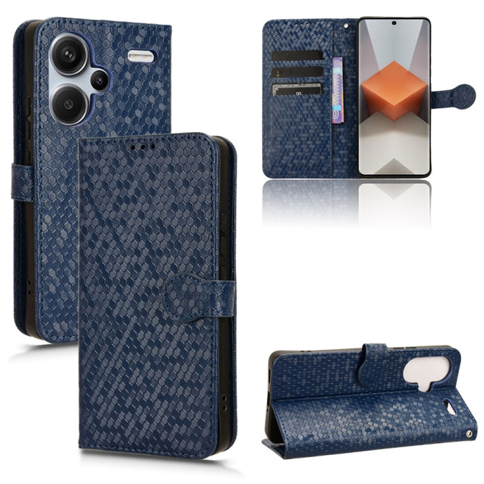 Estuche para teléfono de cuero con textura de punto de panal, For Xiaomi Poco F6 /Redmi Turbo 3, For Xiaomi Civi 4 Pro, For Xiaomi Poco M6 Pro 4G, For Xiaomi Redmi A3, For Xiaomi Redmi Note 13 Pro 4G Global, For Xiaomi Redmi Note 13 4G                 ...