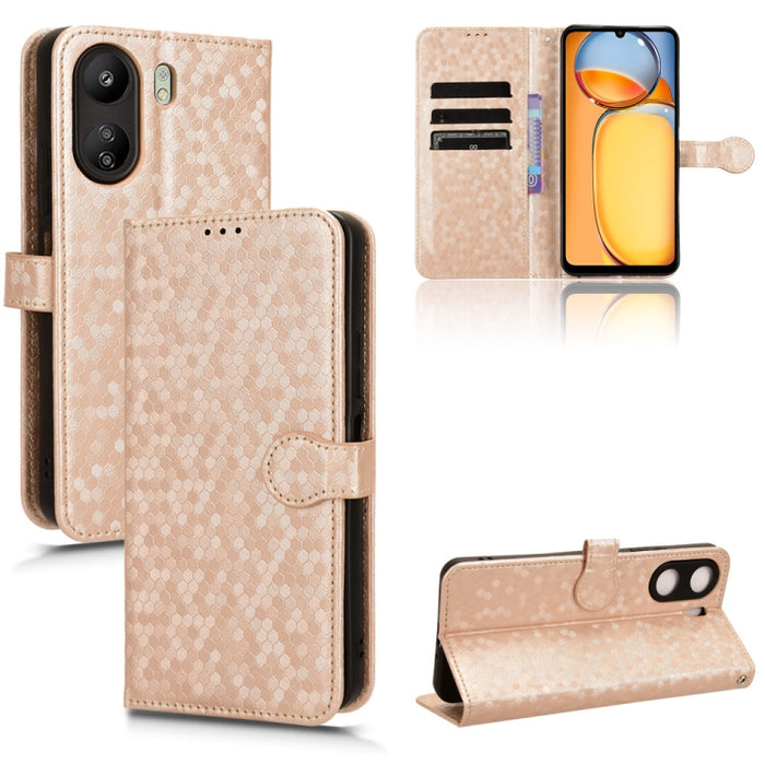 Estuche para teléfono de cuero con textura de punto de panal, For Xiaomi Poco F6 /Redmi Turbo 3, For Xiaomi Civi 4 Pro, For Xiaomi Poco M6 Pro 4G, For Xiaomi Redmi A3, For Xiaomi Redmi Note 13 Pro 4G Global, For Xiaomi Redmi Note 13 4G                 ...
