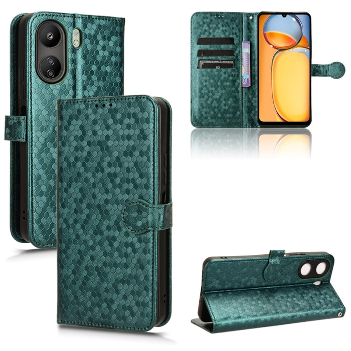 Estuche para teléfono de cuero con textura de punto de panal, For Xiaomi Poco F6 /Redmi Turbo 3, For Xiaomi Civi 4 Pro, For Xiaomi Poco M6 Pro 4G, For Xiaomi Redmi A3, For Xiaomi Redmi Note 13 Pro 4G Global, For Xiaomi Redmi Note 13 4G                 ...
