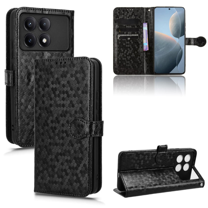 Estuche para teléfono de cuero con textura de punto de panal, For Xiaomi Poco F6 /Redmi Turbo 3, For Xiaomi Civi 4 Pro, For Xiaomi Poco M6 Pro 4G, For Xiaomi Redmi A3, For Xiaomi Redmi Note 13 Pro 4G Global, For Xiaomi Redmi Note 13 4G                 ...